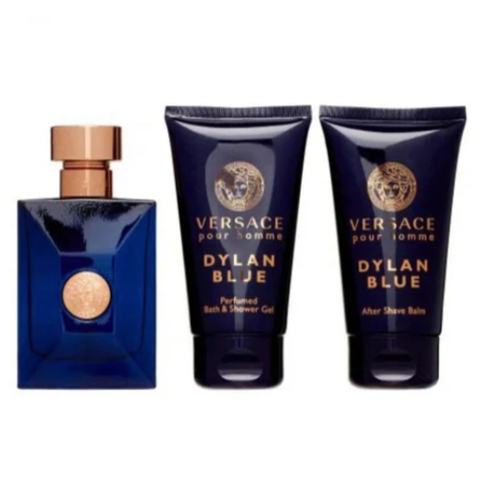 Versace Pour Homme Dylan Blue Eau De Toilette (edt) 50 Ml + Asb 50 Ml + Sg 50 Ml