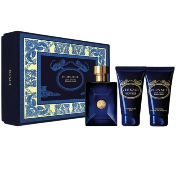 Versace Pour Homme Dylan Blue Eau De Toilette (edt) 50 Ml + Asb 50 Ml + Sg 50 Ml